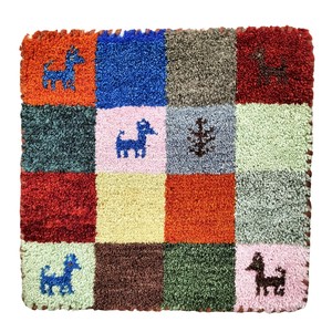 ギャッベ　チェアパッド　40x42cm　ウール　シートクッション　マット　座布団　ギャベ