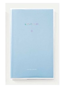 BUCKET LIST 人生でしたい100のことを書くノート A6変形 pale blue PBN6-02