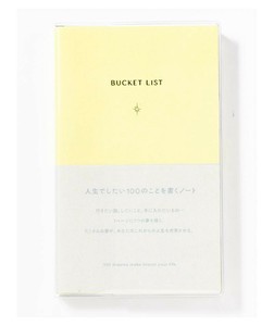 BUCKET LIST 人生でしたい100のことを書くノート A6変形 pastel yellow PBN6-04