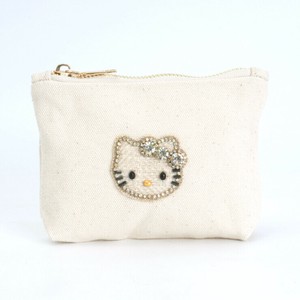 ﾋﾞｰｽﾞ刺繍ﾓﾁｰﾌ HelloKitty ｷｬﾝﾊﾞｽﾎﾟｰﾁ (M) mk24016 (上代: 3600円)