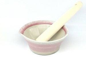 元重製陶所　すり鉢専門メーカーが作る離乳食にも使えるすり鉢 直径13cmすりこぎセット 桜