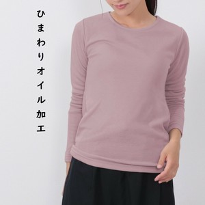 【2025秋冬物再入荷！】ひまわりオイル加工クルーネック長袖シャツ