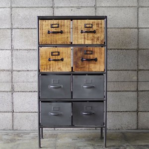 IRON WOODEN DRAWER CHEST　チェスト　収納家具