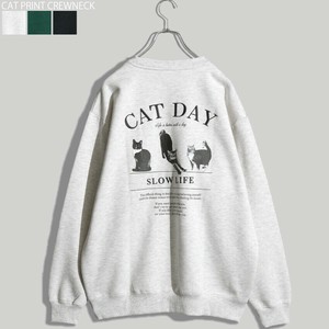 【SPECIAL PRICE】裏起毛 CAT バックプリント クルーネック