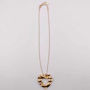 メタリック　ハートモチーフ　ネックレス　アクセサリーミセス　即納