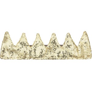 【MIMI&LULA】SEQUIN CROWN-GOLD 王冠 パーティー コスチューム 仮装 プリンセス キッズ 子ども用