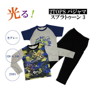 スプラトゥーン3 光るパジャマ 2TOPS パジャマ 半袖 長袖 長ズボン 男児 キッズ アパレル