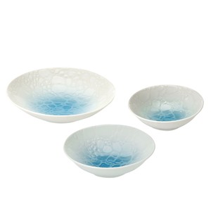 【日本製】ちゅら　三ツ組鉢　箱入り　夏　海　空　和皿