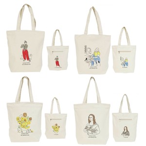 Bag Flower Graphic Cat Cotton