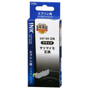 OHM エプソン互換インクカートリッジサツマイモ ブラック INK-ESAT-BK