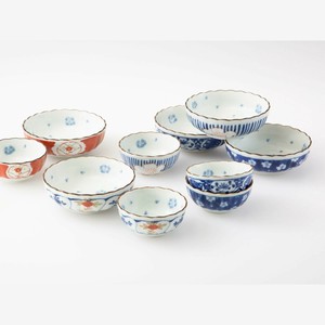 西海陶器 染錦絵変り 親子鉢揃 31008