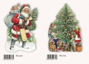クリスマス　ダイカットポストカード■ラメ＆ダイカット加工 ドイツより直輸入
