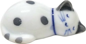 日本製 made in japan 箸置 眠りねこ グレー 516134