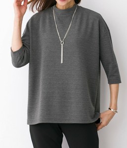 【日本製】地柄ゆったりチュニックプルオーバー　ミセスファッション