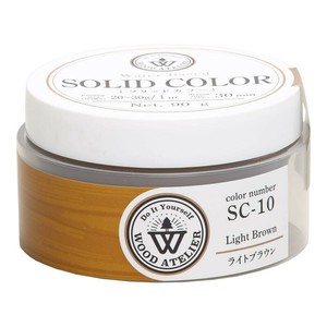 和信ペイント Wood Atelier ソリッドカラー SC-10 ライトブラウン 90g