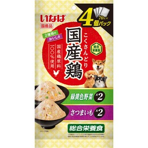 [いなばペットフード]いなば　国産鶏　緑黄色野菜・さつまいもバラエティ70g×4P