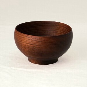 Soup Bowl Design Japanese Style Wooden Presents Knickknacks 6.8cm Made in Japan