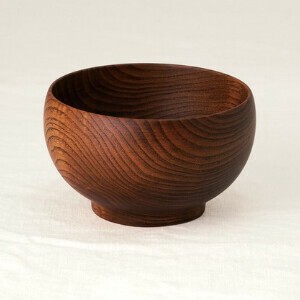 Soup Bowl Design Japanese Style Wooden Presents Knickknacks 6.8cm Made in Japan