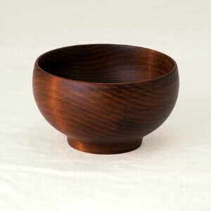 Soup Bowl Design Japanese Style Wooden Presents Knickknacks 6cm Made in Japan