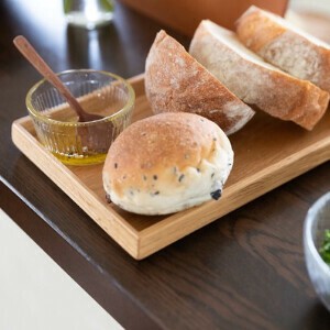 Tray Wooden Presents Knickknacks 2.3cm Made in Japan