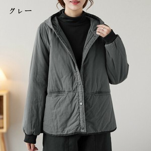 大衣 女士 长袖 大衣 连帽