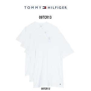TOMMY HILFIGER(トミーヒルフィガー)Tシャツ 半袖 クルーネック 3枚パック コットン ロゴ メンズ 09TCR13