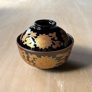 Soup Bowl Japanese Tableware Gold Arita ware Lucky Charm Made in Japan
