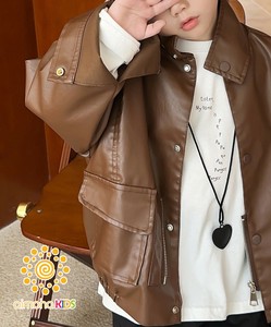 《 aimoha KIDS  》レザージャケット キッズ PU スタジャン 女の子 男の子 フェイクレザー 子供