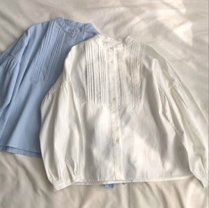 Button Shirt/Blouse Ladies fashion Linen Cotton