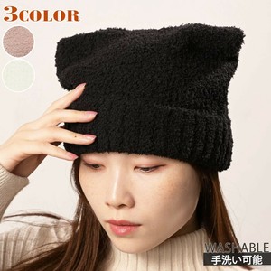 针织帽 女士 新商品 梦幻可爱 猫