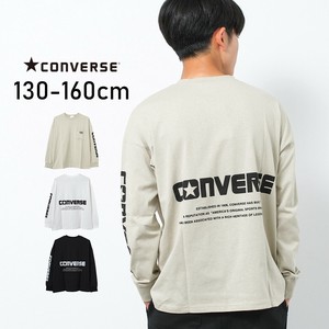 Kids' 3/4 Sleeve T-shirt CONVERSE Long T-shirt Pocket Cut-and-sew [2024 A/W]
