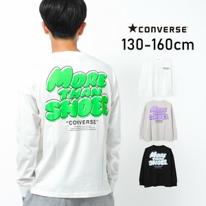 Kids 3 4 Sleeve T shirt Back Print CONVERSE Boy Cut and sew 2024 Autumn Import Japanese products at wholesale prices SUPER DELIVERY