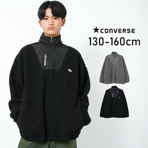 【2024秋冬】CONVERSE 別注ボアハーフジップアップトレーナー トップス あったか ゆったり 子供服 男の子