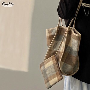 チェックワンショルダーバッグ ポーチ付き ハンドバッグ カジュアル 秋 冬 【2024AW】 WU1301