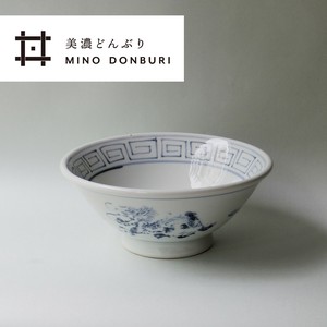 【手描きのラーメン丼】 天狗窯　ラーメンどんぶり 翔龍切立6.5寸
