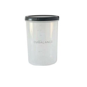 ウィルマックス エンバランス ディープラウンドコンテナ(丸・深型)L(1500ml)　グレー12201