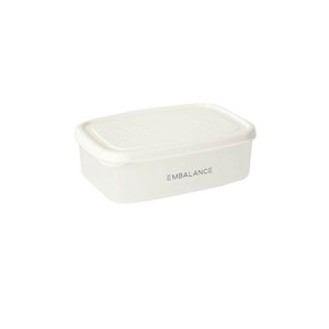 ウィルマックス エンバランス レクタングルコンテナ(角型)S(590ml)　ホワイト12216