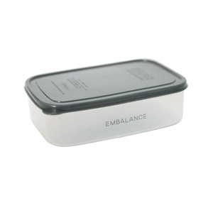 ウィルマックス エンバランス レクタングルコンテナ(角型)L(1270ml)　グレー12223