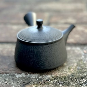 【常滑焼急須/日本製】玉光黒泥富士型ビリ急須