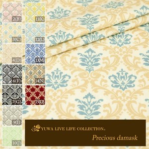 有輪商店 YUWA シーティング ”Precious damask” [C：スカイ×ゴールド] / 全10色 /生地 布/116533