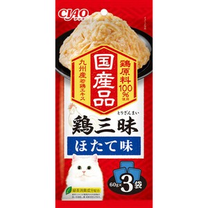 [いなばペットフード] 鶏三昧　ほたて味60g×3P