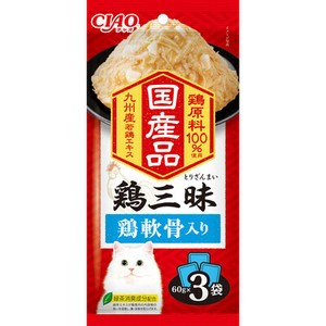 [いなばペットフード] 鶏三昧　鶏軟骨入り60g×3P