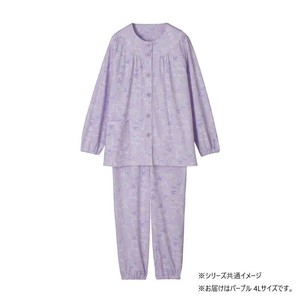 ケアファッション 大きめボタンパジャマ(婦人) パープル 4L 9800016