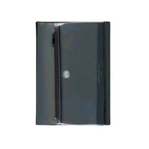 isshoni ペンケース付ノートカバーPVC A5 Rブラック N1939