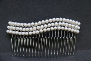【かんざし】 くし 櫛かんざし 3連ウェーブ大　シルバー（1171-1040-010）