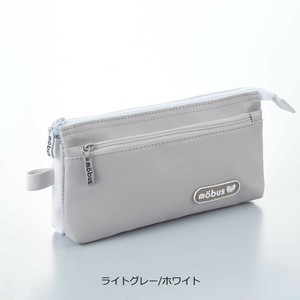 モーブス　4ポケットペンケースバイカラー　ライトグレーホワイト　MOG-4P2-02