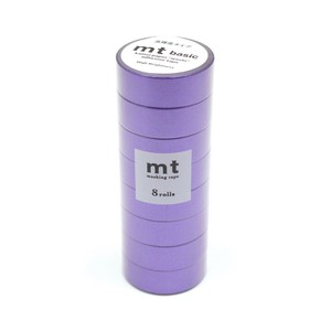マスキングテープ 高輝度パープル 15mm幅×7m巻 8個セット MT08P540