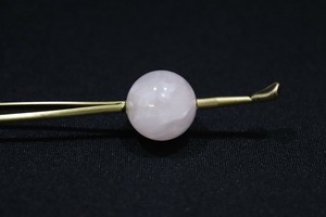 【かんざし】 玉かんざし 天然石ローズクォーツ（1171-1050-030）