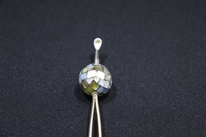 【かんざし】 玉かんざし螺鈿 銀古美 ブラック（1171-1051-020）