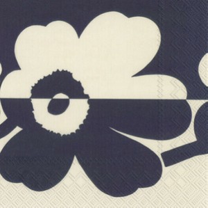 マリメッコ（marimekko）ペーパーナプキン  スーラウニッコ　リネンブルー　33cm